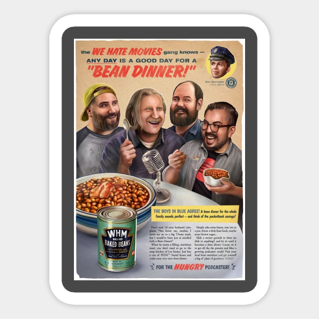 Bean Dinner Sticker by We Hate Movies